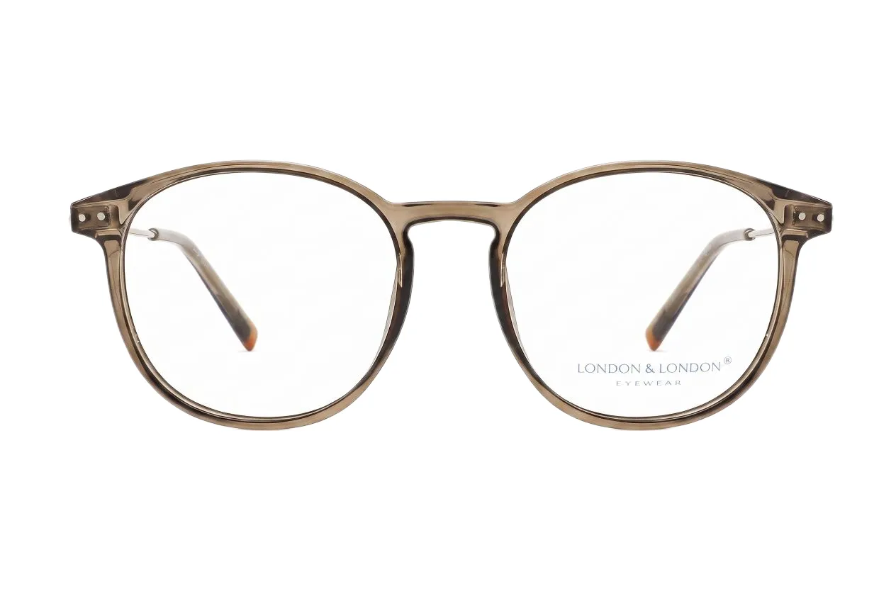 London & London ClipOn LL706 Transp. Brown/Silver C3